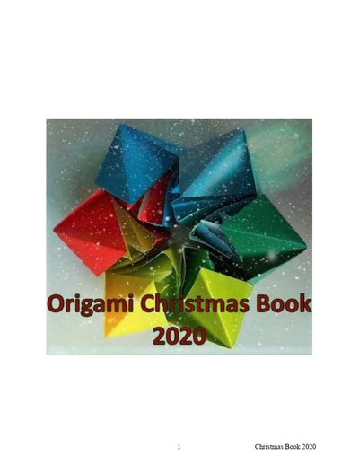 Cover of Christmas Origami Book 2020