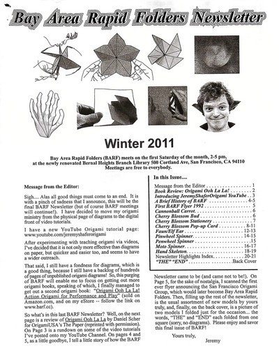 Cover of BARF 2011 Winter by Jeremy Shafer