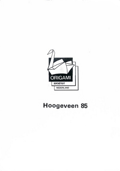 Dutch Origami Convention 1985 Hoogeveen book cover