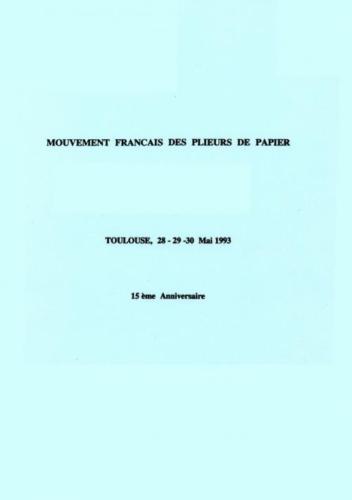 Cover of MFPP 1993 Convention