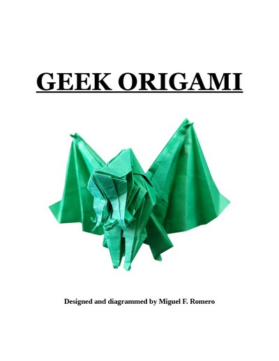 Cover of Geek Origami by Miguel F. Romero