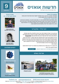 Cover of OrigamIsrael Newsletter 9