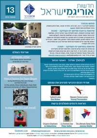 Cover of OrigamIsrael Newsletter 13
