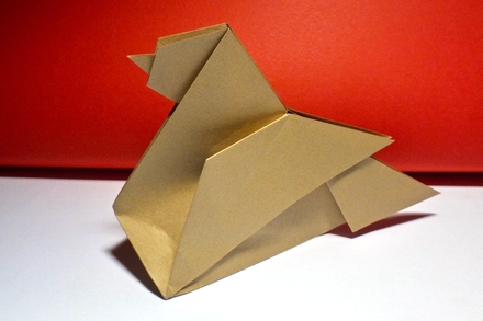 Origami Hen by Chen Xiao on giladorigami.com