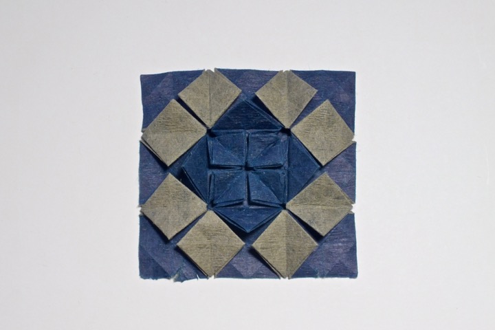Origami Hydrangea plaque by Fujimoto Shuzo on giladorigami.com
