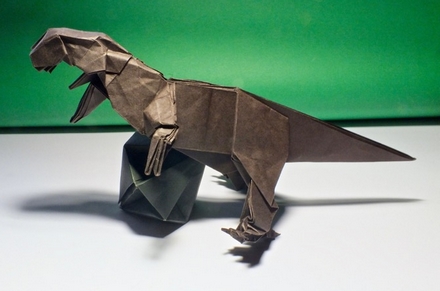 Origami Tyrannosaurus by Gotani Tetsuya on giladorigami.com