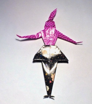 Origami Ballerina by Alice Gray on giladorigami.com