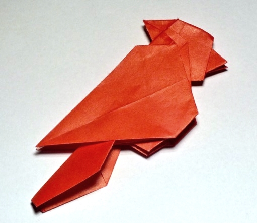Origami Cardinal by Alice Gray on giladorigami.com