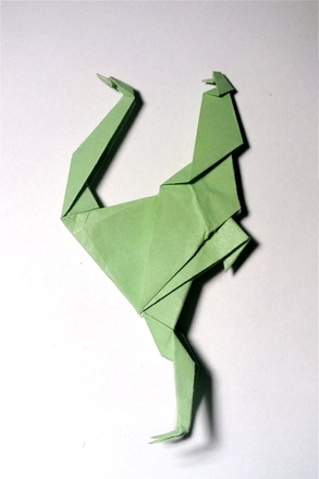 Origami Man on an ostrich by Robert Harbin on giladorigami.com