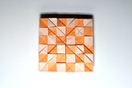 Origami Chessboard - 6x6 and table by John Montroll on giladorigami.com