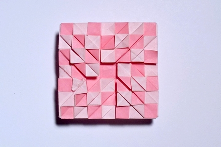 Origami Chessboard - 7x7 and table by John Montroll on giladorigami.com