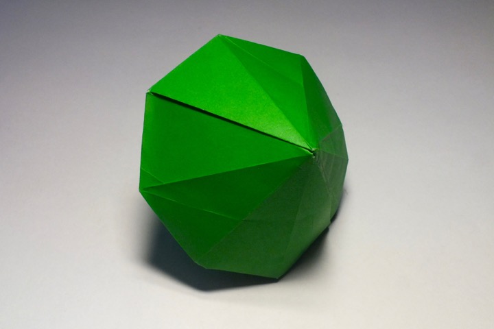 Origami Octagonal dipyramid in a spehere by John Montroll on giladorigami.com