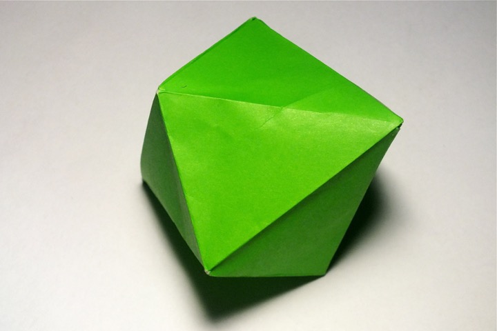 Origami Pentagonal dipyramid 45 degrees by John Montroll on giladorigami.com