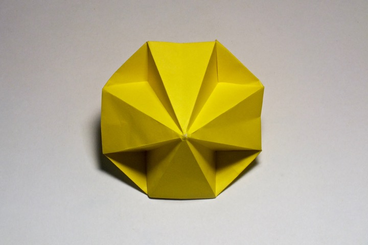 Origami Octagonal flying saucer by John Montroll on giladorigami.com