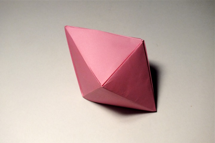 Origami Silver square dipyramid by John Montroll on giladorigami.com