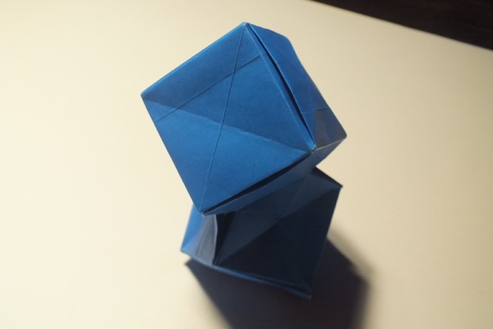 Origami Stacked cubes by John Montroll on giladorigami.com