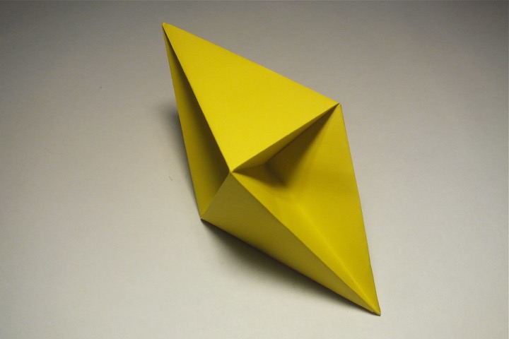 Origami Tall dimpled square dipyramid by John Montroll on giladorigami.com