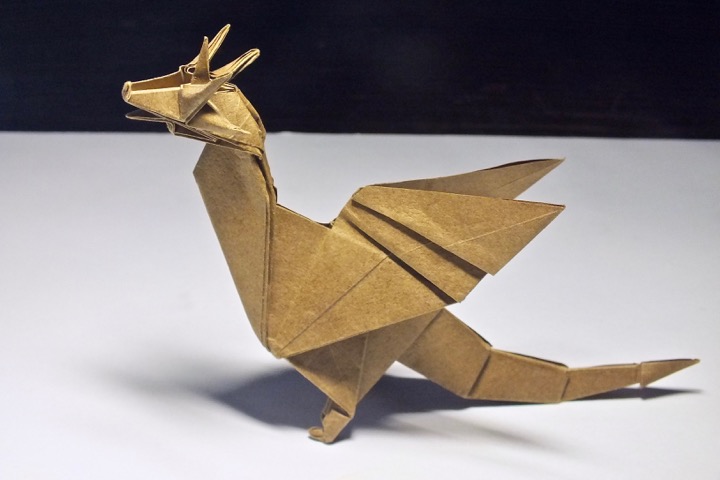 Origami Wyvern by John Montroll on giladorigami.com