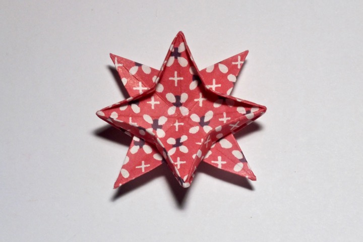 Origami 8 point star by James M. Sakoda on giladorigami.com