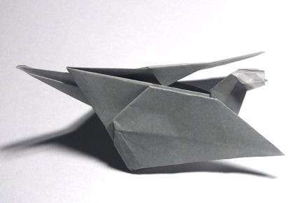 Origami Flaying sparrow by Toshie Takahama on giladorigami.com