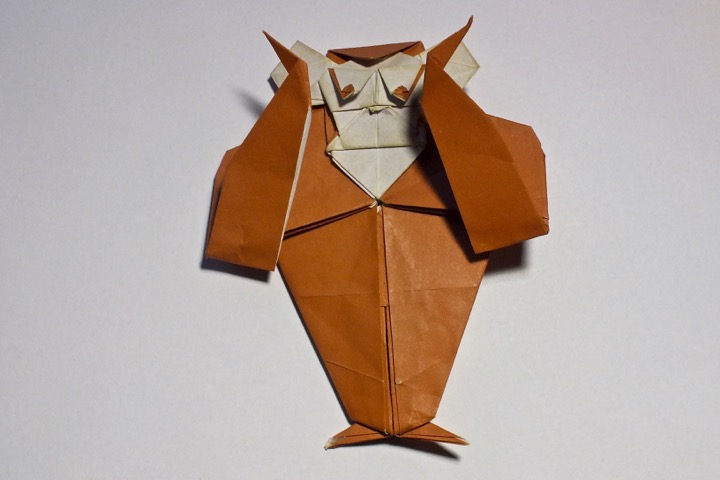 Origami Chimpanzee by Quentin Trollip on giladorigami.com