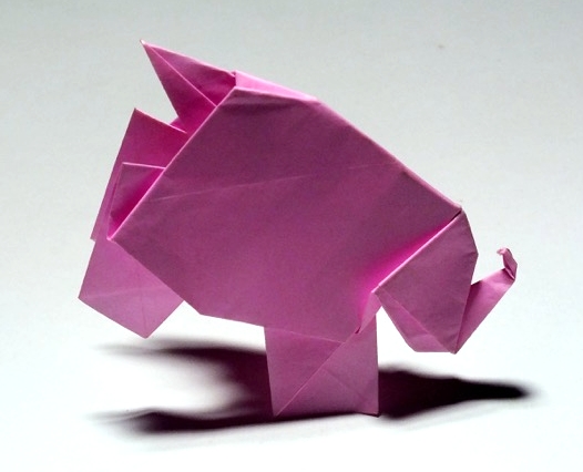 Origami Elephant by Tim Ward and Trev Hatchett on giladorigami.com