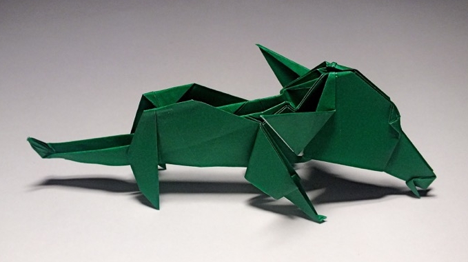 Origami Dragon - baby by Bill Warner on giladorigami.com