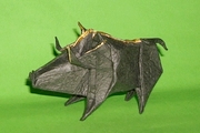 Origami Wild boar by Madiyar Amerkeshev on giladorigami.com