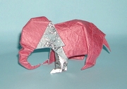 Origami Elephant baby by Madiyar Amerkeshev on giladorigami.com
