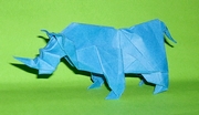 Origami Rhinoceros by Madiyar Amerkeshev on giladorigami.com