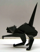 Origami Halloween cat by Fred Rohm on giladorigami.com