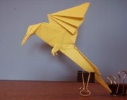Origami Bee-eater by John Montroll on giladorigami.com
