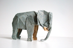 Origami African elephant by Miyamoto Chuya on giladorigami.com