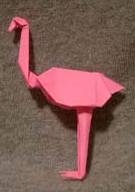 Origami Flamingo by John Montroll on giladorigami.com
