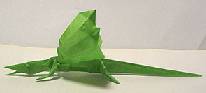 Origami Kuehneosaurus by John Montroll on giladorigami.com