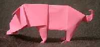 Origami Pig by John Montroll on giladorigami.com