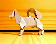 Origami Husky by Christophe Boudias on giladorigami.com
