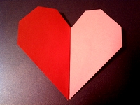 Origami Duo-colored heart by Francis Ow on giladorigami.com