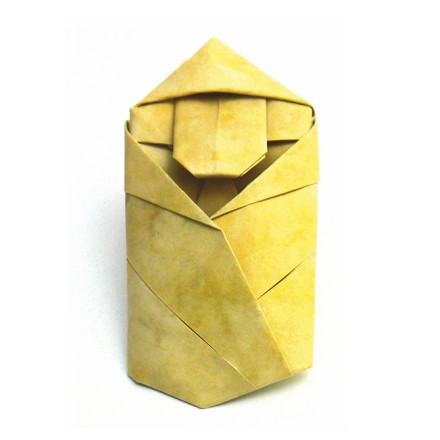 Origami Baby Jesus by Peter Buchan-Symons on giladorigami.com