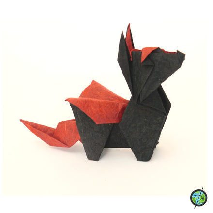 Origami Dragon dog by Peter Buchan-Symons on giladorigami.com