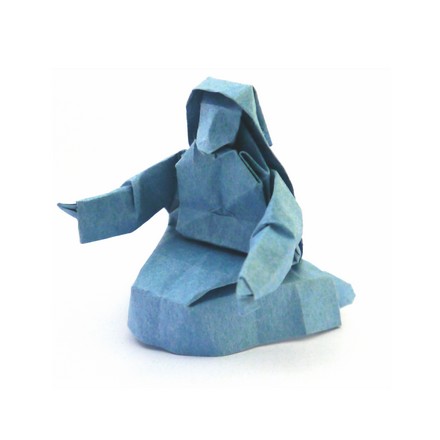 Origami Kneeling Mary by Peter Buchan-Symons on giladorigami.com