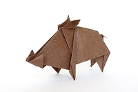 Origami Wild boar by Teruo Tsuji on giladorigami.com