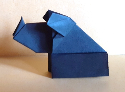 Origami Rhinoceros head by Massimiliano Cossutta on giladorigami.com