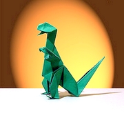 Origami Tyrannosaurus by John Montroll on giladorigami.com