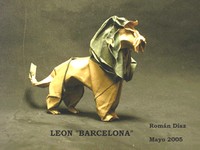 Origami Lion - Barcelona by Roman Diaz on giladorigami.com