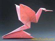Origami Crane with stand by Rikki Donachie on giladorigami.com