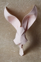 Origami Rabbit with a tie by Hoang Tien Quyet on giladorigami.com