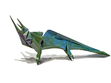 Origami Jackson chameleon by Pham Hoang Tuan on giladorigami.com