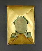 Origami Frog envelope by Jodi Fukumoto on giladorigami.com