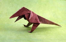 Origami Tyrannosaurus rex by Gotani Tetsuya on giladorigami.com